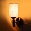 Devansh Metal Electric Wall Light in Gold Colour with White Shade Count of 1 Light