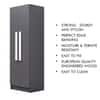 Hexa Red Wooden 2 Door Wardrobe with 4 Shelves in Slate Grey Colour