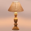 Devansh Beige Jute Table Lamp With Wood Natural Base(10X18 Inches)-34