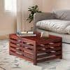 Erickson Sheesham Wood Contemporary Rectangle Coffee Table In Honey Finish