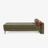 Solace Solid Wood Day Bed with Arm in Green Colour