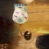 Devansh Metal Electric Wall Light in Gold Colour with Multicolor Shade Count of 1 Light