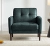 Clark PU Leather Armchair in Grey