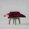 Stoa Paris Single Bedsheet with 1 Pillow Cover sheet with Velvet Wine