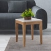 Metalsmith Solid Wood Side Table in White Finish