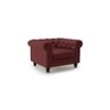 Winchester 1 Seater Leather Sofa in Wine Colour
