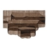 Abstract Handmade Natural Wool Wall Art Beige Brown Layered 4 x 2 Feet