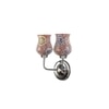 Angus Dual Multicolor Mosaic Glass Wall Mounted Lamp with Steel Base