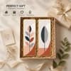 The Castle Decor Beige Terracotta Botanical Wall Art Set of 2 19x27 Inch