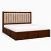 Tarang Solid Wood Compact King Bed Box Storage Provincial Teak Finish Mattress 72 x 72 Inches