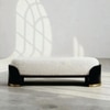 Belmora Curve Metal Bench in White Finish