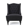 Denny Fabric Accent Chair in Black Colour