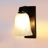 Devansh Solid Wood Electric Wall Light in Brown Colour with White Shade Count of 1 Light