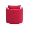 Oxford Boucle Fabric Lounge Chair in Red Colour