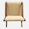 Rehan Solid Wood Rocking Chair in Beige Colour