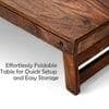 Ohio Sheesham Wood Foldable Laptop Table in Teak Finish
