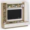 Bluewud Fenily Engineered Wood Tvcabinet In European Oak & White Finish