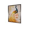 Blue Cream Peacock Canvas Wall Prints Canvas Wall Prints Set of 1 Multicolor Matte