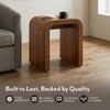Quinn Solid Wood Side Table in Amber Walnut Finish