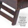 Ohio Sheesham Wood Contemporary Foldable Laptop Table in Dark Walnut Finish