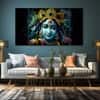 The Castle Decor Krishna Ji Wall Painting Wooden Framed 27x48 Inch (Style 38)