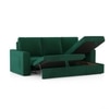 Kowloon Sectional Sofa Cum Bed With Storage Colour In Luxe Green