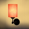 Devansh Metal Electric Wall Light in Black Colour with Orange Shade Count of 1 Light