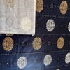 Dark Blue Floral 400 TC Cotton Flat Super King Size Bedsheet With 2 Pilllow Covers From Threads