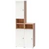 Lofty Tall Wardrobe with Striped Design for Bedroom Storage & Organization