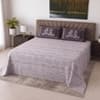 Lavender Floral Cotton 400 Tc Flat Super King Bed Size Sheet With 2 Pillow Cover