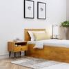 Hexa Engineered Wood Modern Single Bed With Headboard With Storage In Giant Wood