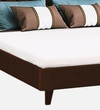 Eliana Engineered Wood Queen Size Non Storage Bed In Honey Oak Finish