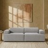 Comforthaven Wood 2 Seater With Upholstery Non Storage Sofa In Grey Colour