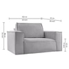 Skult  Pull Out Sofa cum Bed  in Grey Colour