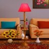Devansh Shelf Wooden Floor Lamp