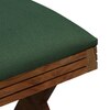 Calvegrove Solid Wood Ottoman in Green Fabric