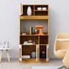 Hexa Red Crockery Unit Multipurpose Wooden Cabinet in Giant Wood And Frosty White Colour
