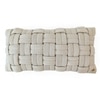 Basket Knit Pale Whisper Cotton Knitted Pillow Cover 12X20 Inches
