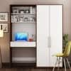 Crest Study Table Cum Wardrobe Walnut and Frosty White