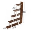Wolabey Engineered Wood Bookshelf with Brown Maple & White finish