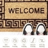Luxe Home 100% Natural Coir Doormat Welcome Geometric Print (71x45 cm)
