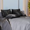 Stoa Paris Super King Size Enriched Cotton Bedsheet with 4 Pillow Covers  Size Gre Grey