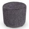 Iris Round Pouffee in Mossy Grey Fabric