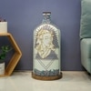 Aesthetic Elegance Hand Painted White Glass Shade Table Lamp