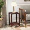 Sera Solid Wood Side Table in Mango Walnut Finish