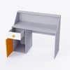 Elementary Study Table In Silver Grey Colour