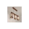 Hexar 3 Series Brown Solid Wood Cluster Hanging Light