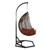 Bern Wicker Swing In Black And Brown Color