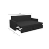 Akron 3 Seater Pull Out Sofa cum Bed  in Black Colour