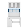 Swotty Study Table With Storage Frosty Whiite And Blue